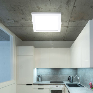 LED Einbaupanel, 9,5 Watt, 600 Lumen, warmweiß, weiß, L 15,5 cm