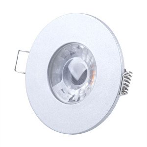 LED Einbauleuchte, dimmbar, silber, transparent