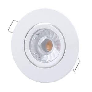 LED Einbauleuchte, weiß, schwenkbar, IP21, D 8,5 cm
