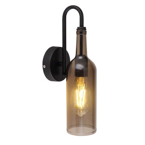 Wandleuchte, Flaschen Design, rauch, H 35 cm