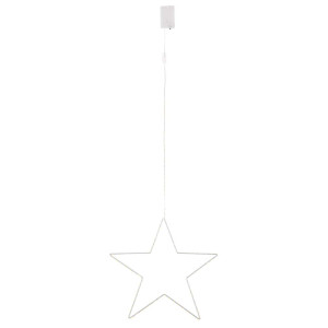 LED Hängeleuchte, Stern Design, weiß 40 cm
