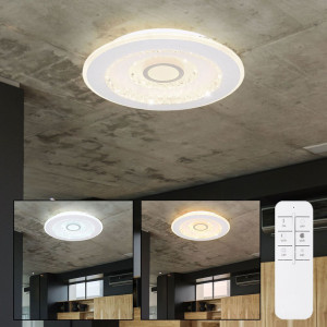 LED Deckenleuchte, weiß, dimmbar, Fernbeidienung, 84 cm