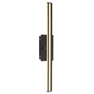 LED Wandleuchte, IP44, Alu gebürstet, opal, H 61cm