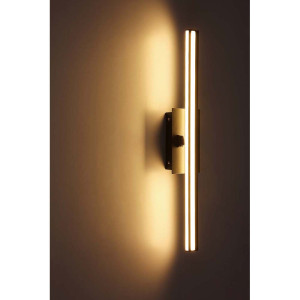 LED Wandleuchte, Chrom, Glas , H 61 cm
