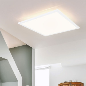 LED Deckenleuchte, opal, mit Backlight, weiß, 18 Watt, Alu