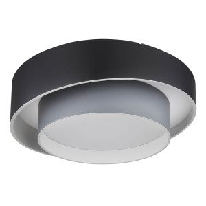 Deckenleuchte, dimmbar, Fernbedienung, LED, schwarz graphit