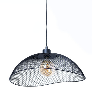 Hängeleuchte, Metall, schwarz, LxBxH 57x54x110 cm