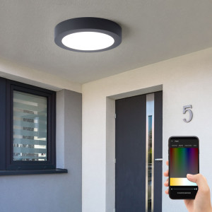 Smart LED Wand- und Deckenleuchte,  dimmbar HxD 3,5 x 22,5cm