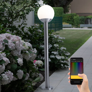 LED Stehleuchte, Edelstahl, smart home, Nisia-C