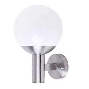 LED Außenwandlampe, Smart Home, Edelstahl, H 31,5 cm