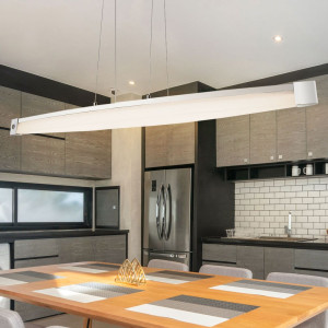 LED Hängeleuchte, 3300 Lumen 40 Watt warmweiß H 150 cm