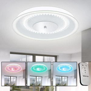 RGB LED Deckenleuchte, dimmbar Fernbedienung, D 40cm