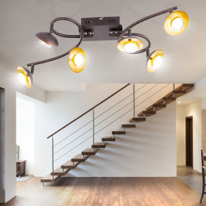 LED Deckenlampe, Acryl Metall, L 74,5 cm