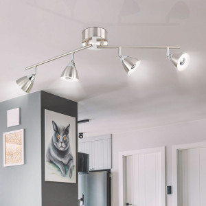 LED Spotleuchte, Metall, nickel matt, CREMONA