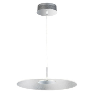LED Hängelampe, ALU, Chrom, verstellbar, D 49 cm