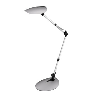 LED Tischlampe, Gelenke, verstellbar, silber, H 79cm