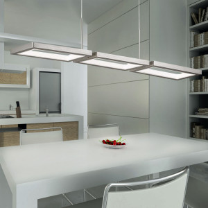 LED Pendellampe, Metall, Nickel matt, VISO