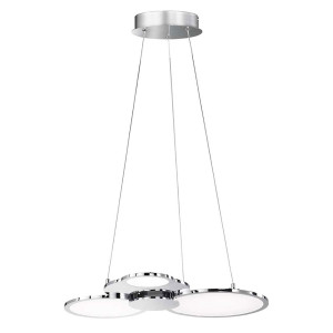 LED Pendelleuchte, ALU, Ringe, Dimmbar, L 58 cm