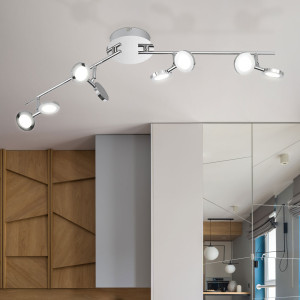 LED Spotrondell, Metall, chrom, 8 flammig, JOYCE