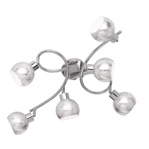 Deckenleuchte, silber, Spots schwenkbar, L 73 cm