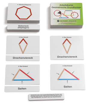 Arbeitskartei für den Geometriekasten: Geometrische Grundformen