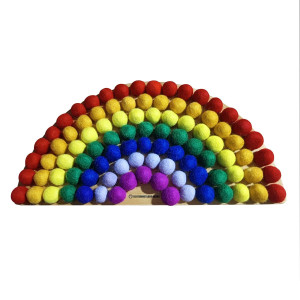Regenbogenbrett mit Farbmulden - Farbenlehre für Kleinkinder