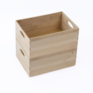 Stapelkiste aus Bambus, 32,5 x 24,5 x 15 cm