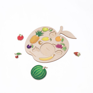 Obst-Puzzle aus Holz