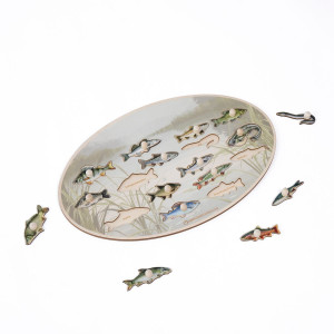 Puzzle Fische aus Holz