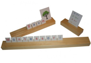 Setzleiste aus Naturholz - 30 cm