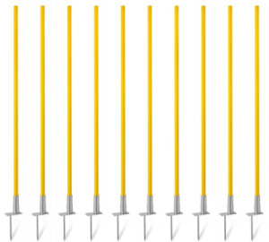 Set de 10 barres de slalom avec articulation (1,20 m)