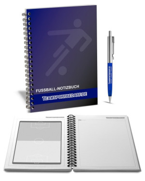 Football notebook with spiral binding - 80 pages