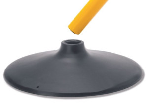 Disco per base di supporto per stanghe di un diametro di 25 mm.
