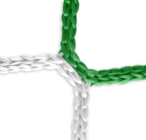 Goal net (green-white) - 7,32 x 2,44 m, 4 mm PP, 80/200 cm