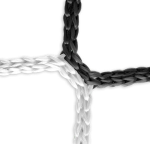 Rede de baliza (preto e branco) - 7,32 x 2,44 m, 4 mm PP, 80/200 cm