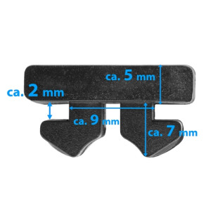Goal net clips "flat" - black