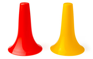 T-PRO kegels rood en geel - hoogte: 23 cm