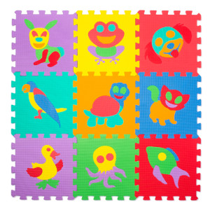 Puzzle mat (play mat) small - 69 pieces animals