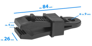 Support de bâche "Tarp Clip" - couleur : noir