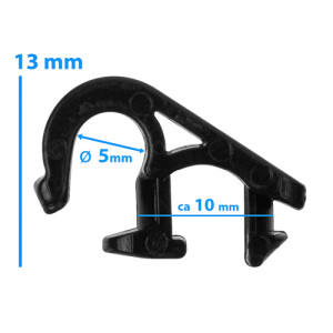 Support de filet "Minitor-klappbar" pour filets de buts - Couleur : noir