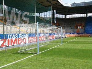 Eckverschweißtes Fußballtor, Typ 1, in Hülsen stehend - Alu-Natur