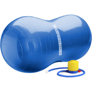 Palla per esercizi a forma di nocciolina (90x45 cm) - Colore: blu