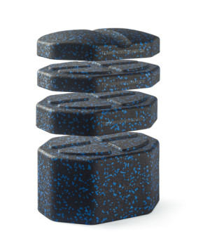 Rückendehner Set (4-teilig) - Farbe: Schwarz/Blau