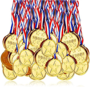 100 Gold-Medals for kids - incl. ribbon
