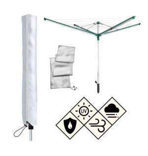 T-PRO protective cover for rotary washing line (silk-grey) - 3 sizes
