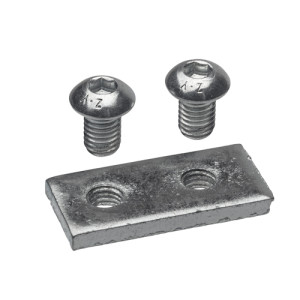 2-hole profile nut "M8" incl. 2 screws - for aluminium mini goal