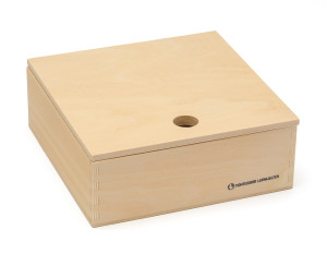 Holzkiste mit Deckel, 15,5 x 15,5 x 5,5 cm