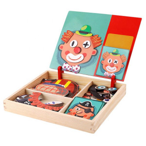 Lustiges Reisespiel: Magnetisches Gesichterpuzzle