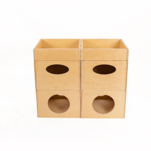 Schubladen-Set aus Holz für das Spielzeugregal - abwischbare Premiumqualität