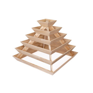 JUNI-AKTION: Große Pflanzpyramide aus Holz - ideal als Erdbeerpyramide, Kräuterpyramide oder Blumenpyramide